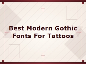 Best Modern Gothic Fonts for Tattoos - Bold & Stylish Typefaces